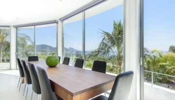 Resa Estates modern villa for sale te koop Cala Tarida Ibiza dining .jpg